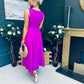 Grace Detailed Occasion Midi Dress Orchid