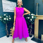 Grace Detailed Occasion Midi Dress Orchid
