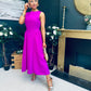 Grace Detailed Occasion Midi Dress Orchid
