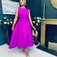 Grace Detailed Occasion Midi Dress Orchid