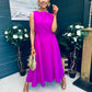 Grace Detailed Occasion Midi Dress Orchid