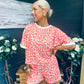 June Top And Short Set Pink & Orange