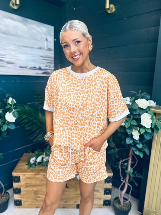 June Top And Short Set Amber & Yellow
