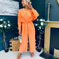 Dervla Detailed Jumpsuit Orange