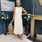 Lily Pleated Maxi Dress Yellow