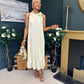 Lily Pleated Maxi Dress Yellow