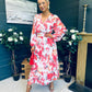 Darcy Pleated Midi Dress Floral
