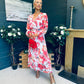 Darcy Pleated Midi Dress Floral