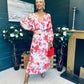 Darcy Pleated Midi Dress Floral