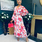 Darcy Pleated Midi Dress Floral