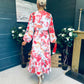 Darcy Pleated Midi Dress Floral