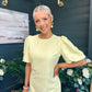 Caitlyn Pearl Embellished Occasion Dress Yellow