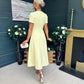 Blake Pearl Embellished Occasion Dress Yellow