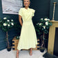 Blake Pearl Embellished Occasion Dress Yellow