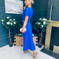 Blake Pearl Embellished Occasion Dress Cobalt