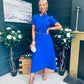 Blake Pearl Embellished Occasion Dress Cobalt