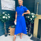 Blake Pearl Embellished Occasion Dress Cobalt