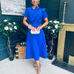 Blake Pearl Embellished Occasion Dress Cobalt