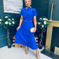 Blake Pearl Embellished Occasion Dress Cobalt