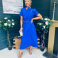 Blake Pearl Embellished Occasion Dress Cobalt