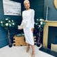 Willow Bow Detail Occasion Dress White