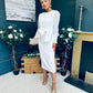 Willow Bow Detail Occasion Dress White