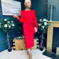 Willow Bow Detail Occasion Dress Red