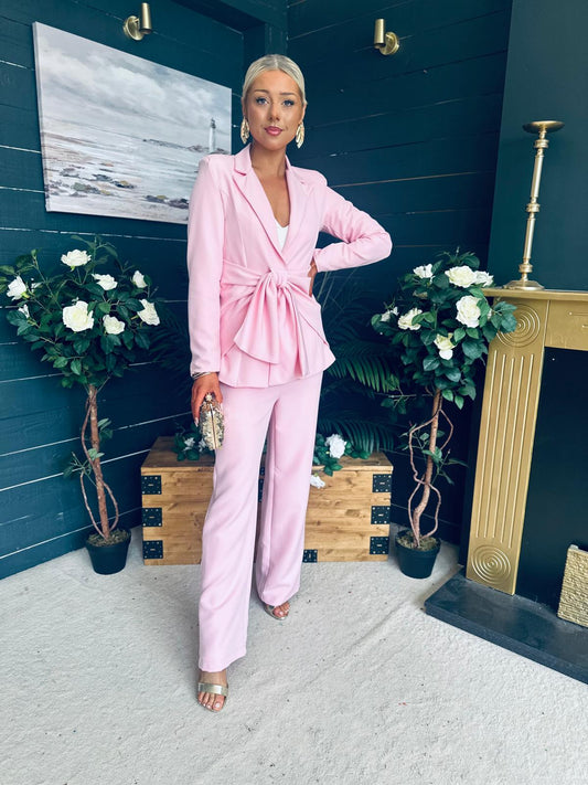 Rachel Detailed Occasion Suit Pwr Pink