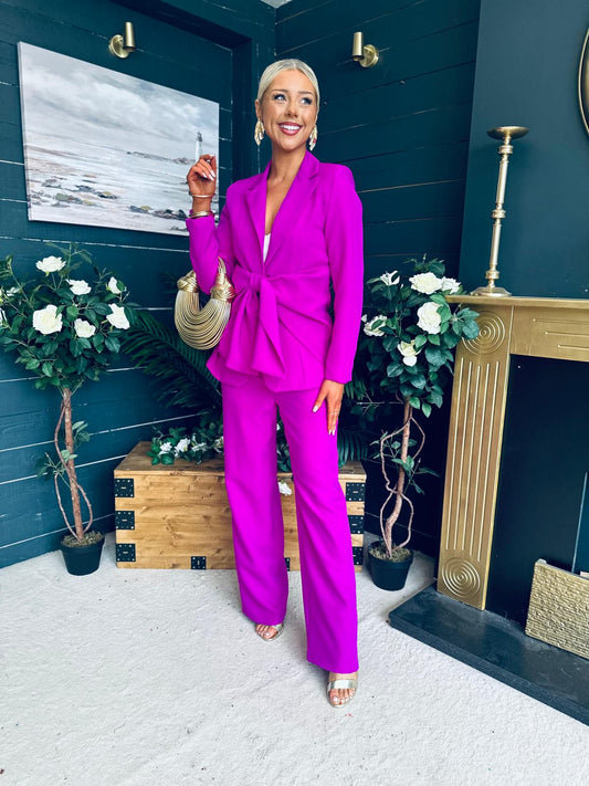 Rachel Detailed Occasion Suit Orchid