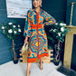 Alison Abstract Shirt Dress Orange