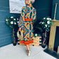Alison Abstract Shirt Dress Orange