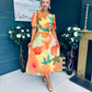 Charlie Banded Midi Dress Coral