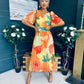 Charlie Banded Midi Dress Coral
