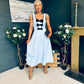 Jane Bow Detail Midi Dress Pwr Blue