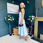 Jane Bow Detail Midi Dress Pwr Blue