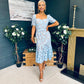 Sammy Lace Occasion Midi Dress Pwr Blue