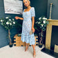Sammy Lace Occasion Midi Dress Pwr Blue
