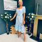 Sammy Lace Occasion Midi Dress Pwr Blue