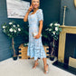 Sammy Lace Occasion Midi Dress Pwr Blue