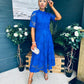 Ciava Crochet Detail Occasion Dress Cobalt
