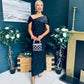 Audrey Embellished Occasion Dress Black