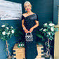 Audrey Embellished Occasion Dress Black