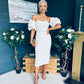 Hannah Bardot Occasion Dress Almond