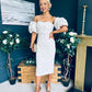 Hannah Bardot Occasion Dress Almond