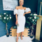 Hannah Bardot Occasion Dress Almond