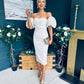 Hannah Bardot Occasion Dress Almond
