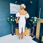 Hannah Bardot Occasion Dress Almond