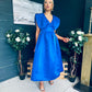 Candice Detailed Occasion Dress Cobalt