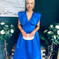 Candice Detailed Occasion Dress Cobalt