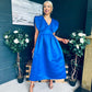Candice Detailed Occasion Dress Cobalt